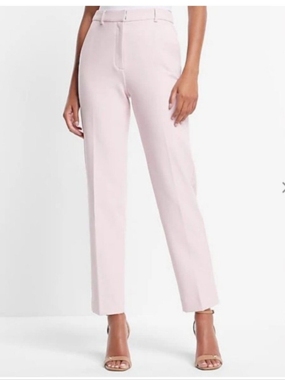 Express Light Pink Ankle Cropped Dress Pants